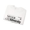 sweatshirt — “never let adversity stop you” inspirational quote