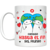 taza blanca personalizada premium aaa – hasta el fin del mundo | regalo con significado