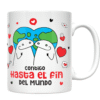 taza blanca personalizada premium aaa – hasta el fin del mundo | regalo con significado