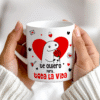 taza blanca personalizada premium aaa – te quiero para toda la vida | regalo con significado