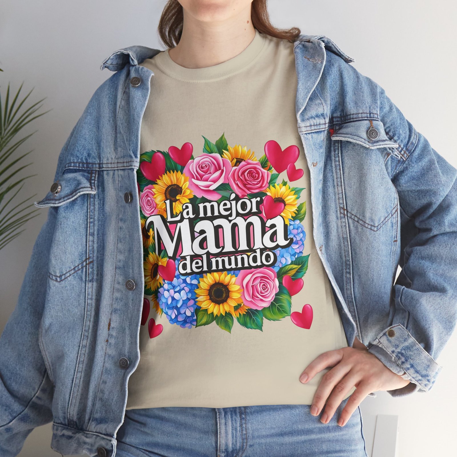 mama del mundo floral tee — "la mejor mama del mundo" mother’s day t‑shirt