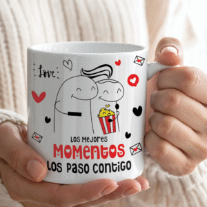 taza blanca personalizada premium aaa – los mejor momentos los paso contigo | regalo con significado (copia)
