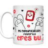 taza blanca personalizada premium aaa – mi notificación favorita eres tu | regalo con significado