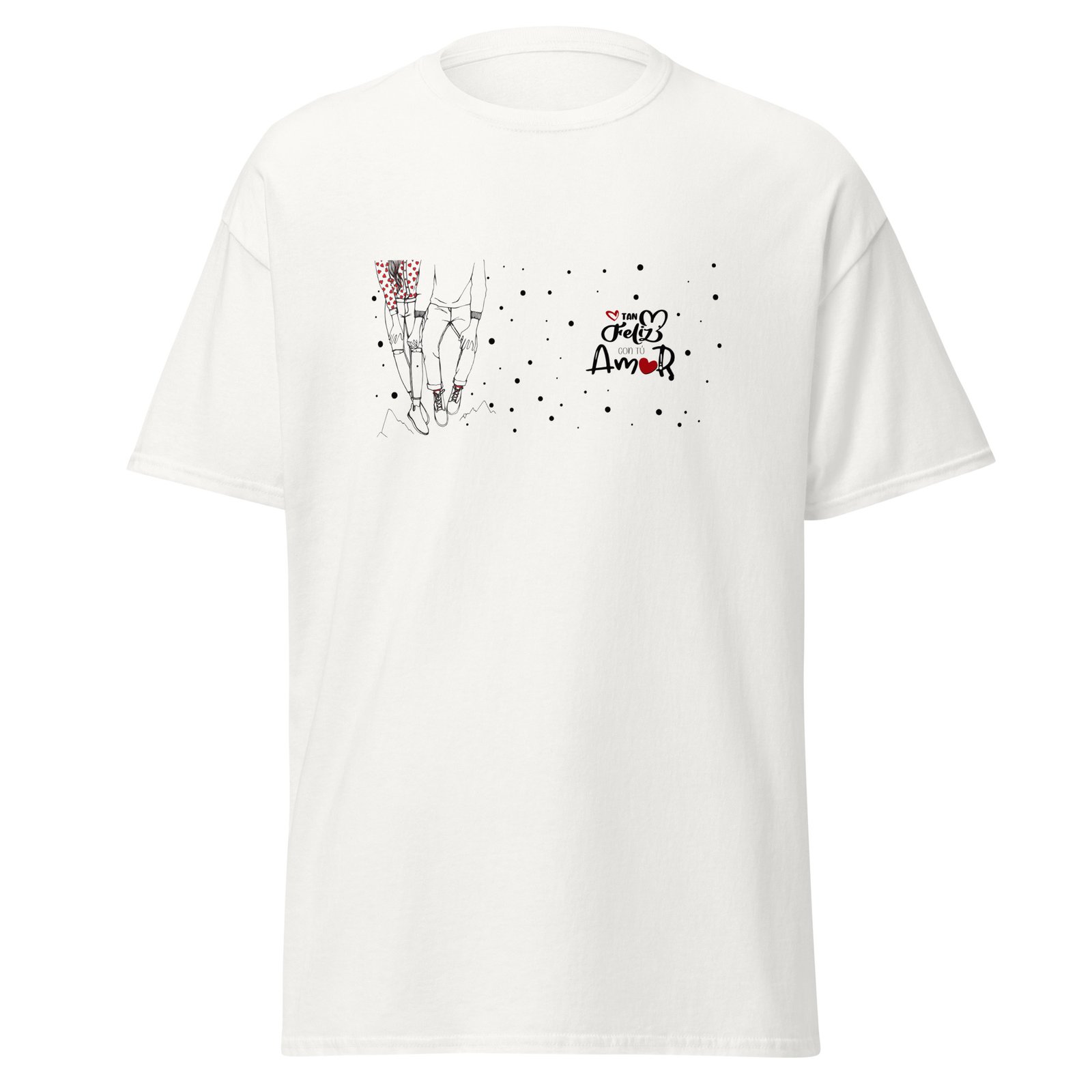 camiseta clásica unisex tan feliz con tú amor