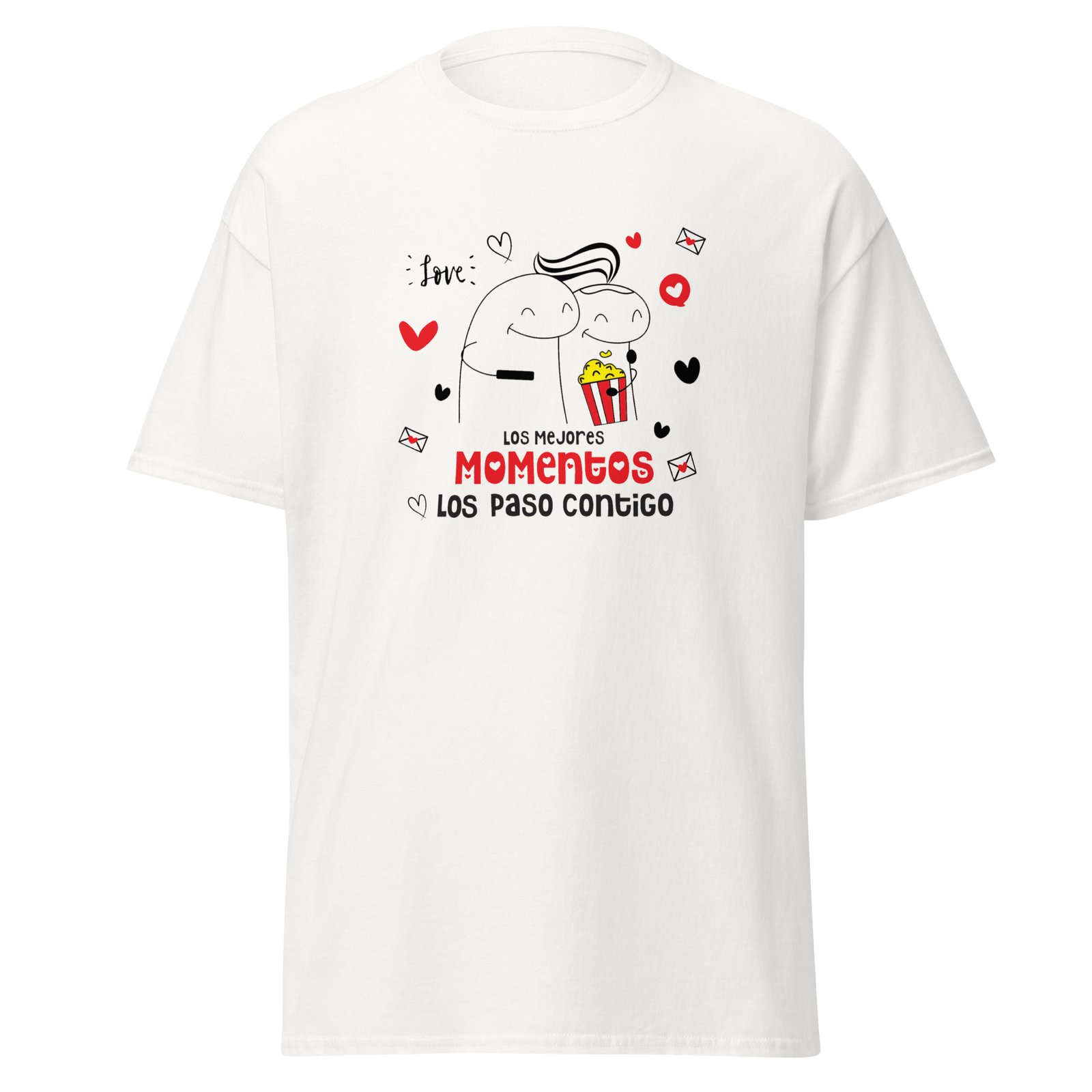 camiseta clásica unisex los mejores momentos los paso contigo