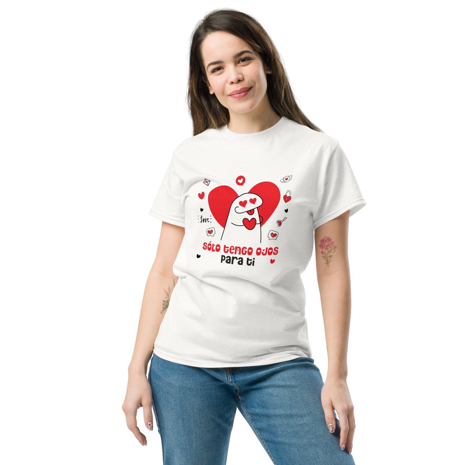 camiseta clásica unisex sólo tengo ojos para tí camiseta san valentin unisex con mensaje “tengo ojos para tí"