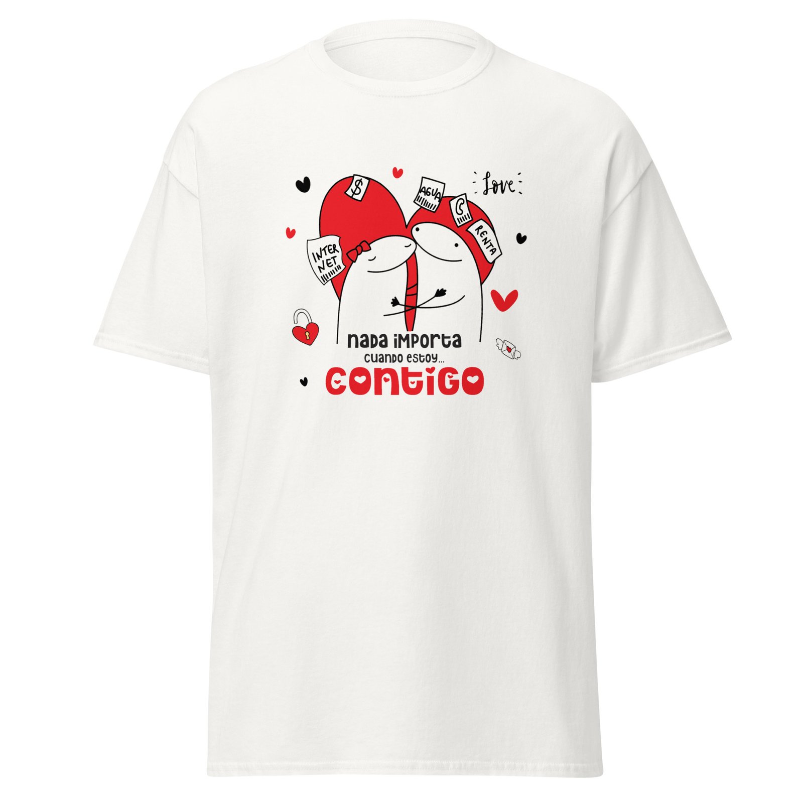 camiseta clásica unisex nada importa cuando estoy contigo