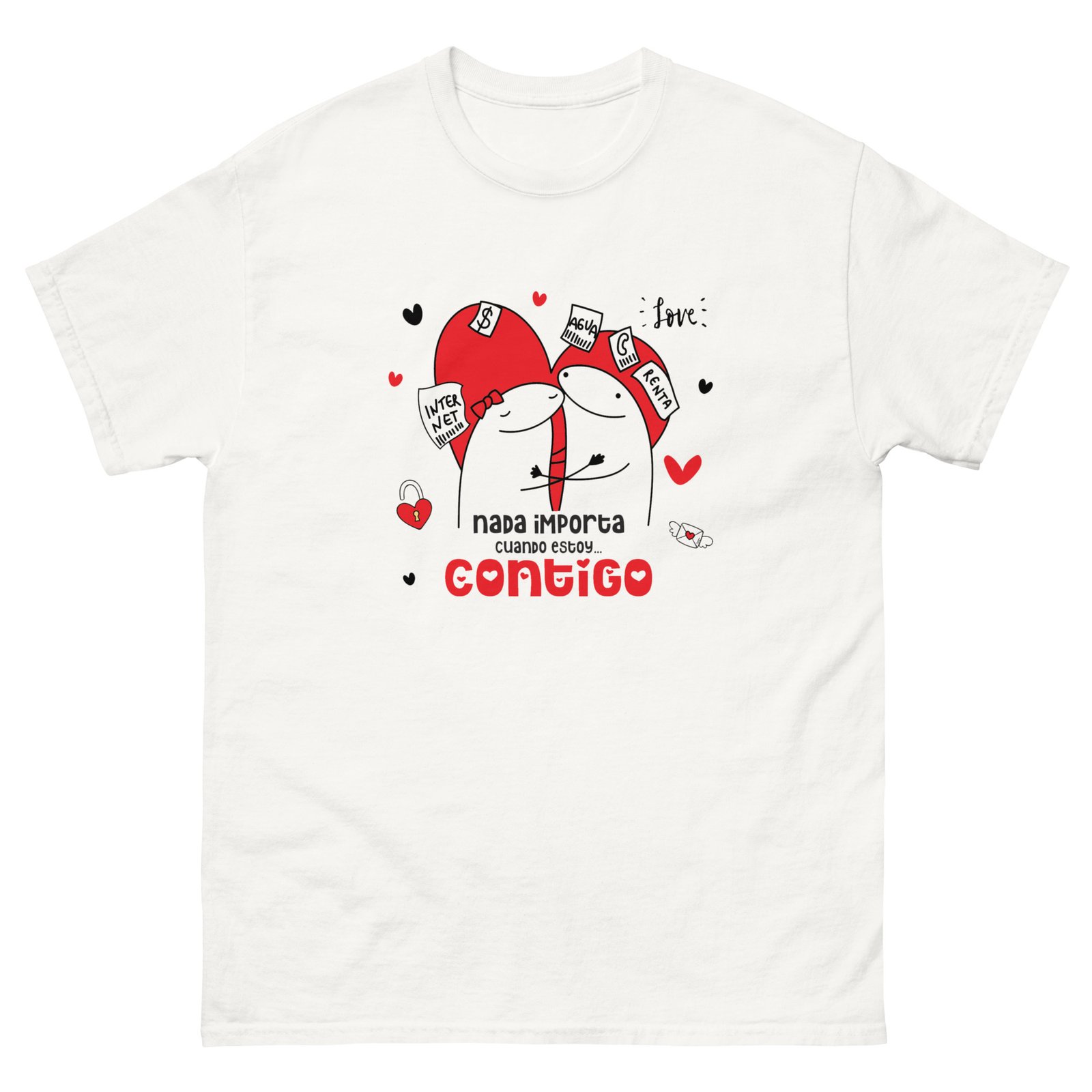 camiseta clásica unisex nada importa cuando estoy contigo