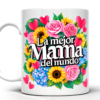 taza blanca personalizada la mejor mamá del mundo
