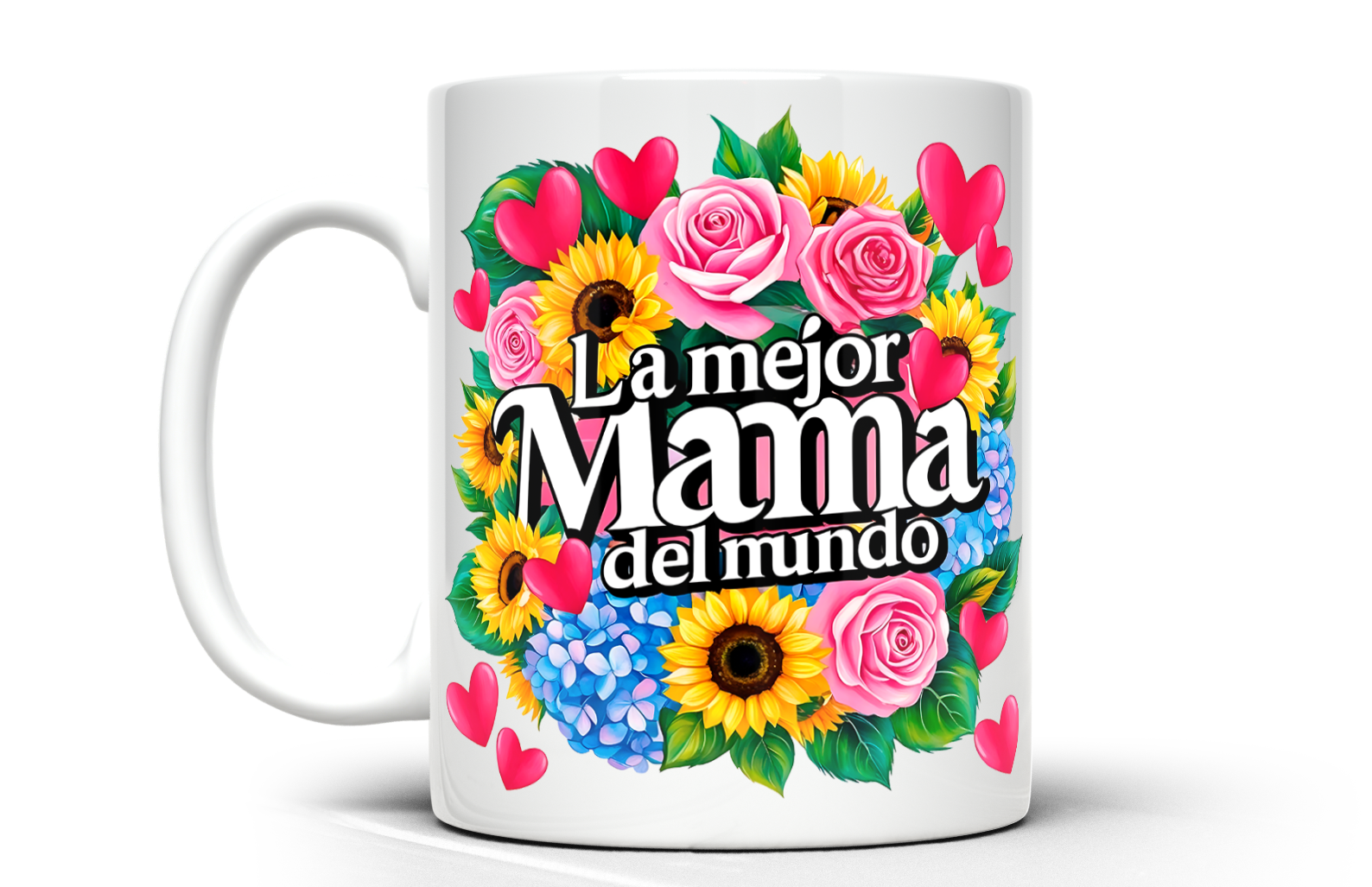 taza blanca personalizada la mejor mamá del mundo