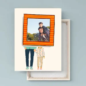 Lienzo vertical personalizado con foto y plantilla divertida DV34A