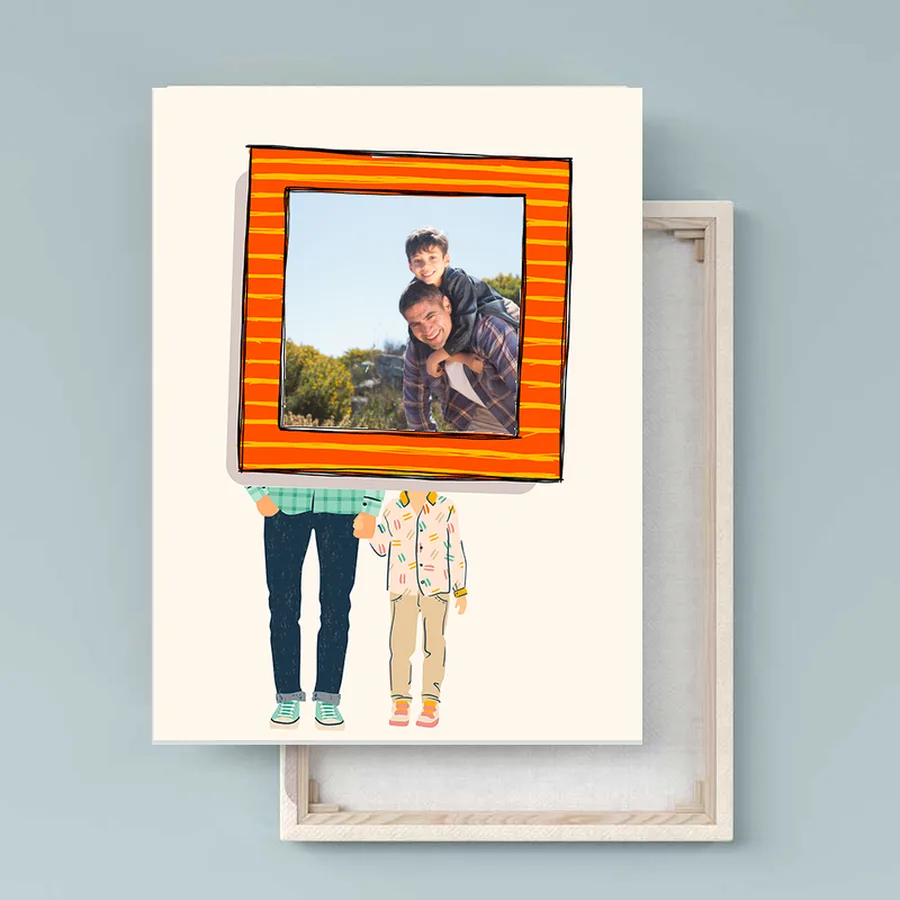 Foto frame Divertidos DV34A Lienzo vertical personalizado con foto y plantilla divertida DV34A