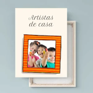Lienzo vertical personalizado con foto y plantilla divertida DV34E