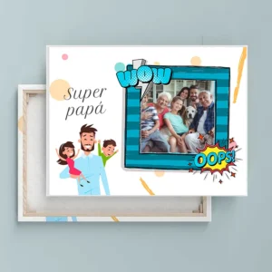 Lienzo horizontal personalizado con foto y plantilla divertida DV43A