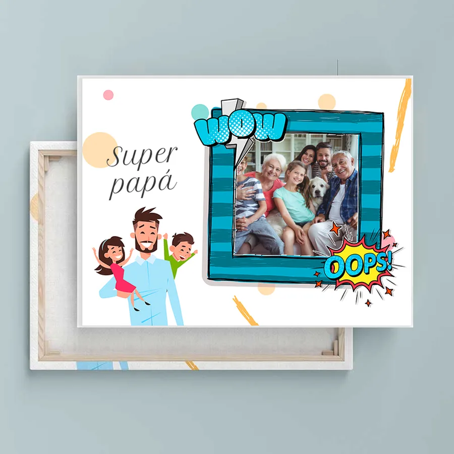 Foto frame Divertidos DV43A Lienzo horizontal personalizado con foto y plantilla divertida DV43A
