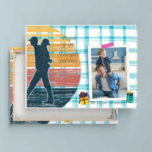 Lienzo horizontal personalizado con foto y plantilla divertida DV43C