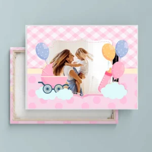 Lienzo horizontal infantil personalizado con foto, plantilla IN43E