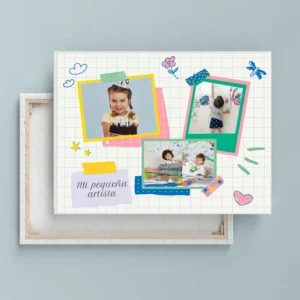 Lienzo horizontal infantil personalizado con foto, plantilla IN43F