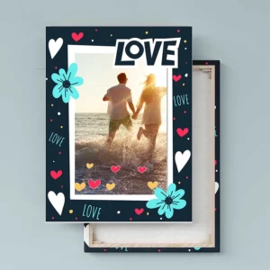 Lienzo vertical personalizado con foto, plantilla Love LV34A