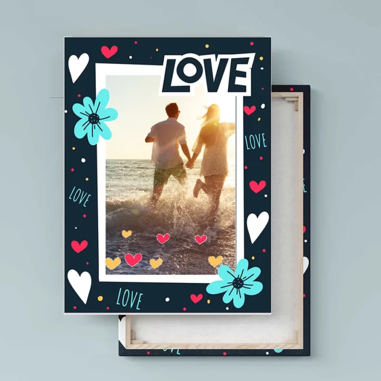Lienzo con marco ilustrado · Love (LV34A)