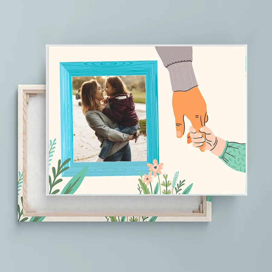 Foto frame Madres MA43A Lienzo horizontal personalizado con foto, plantilla Madres MA43A