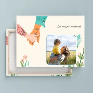 Lienzo horizontal personalizado con foto, plantilla Madres MA43C