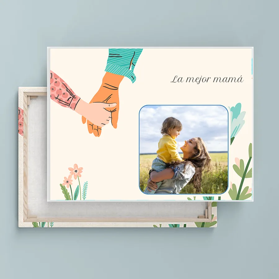 Foto frame Madres MA43C Lienzo horizontal personalizado con foto, plantilla Madres MA43C