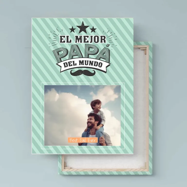 Lienzo con marco ilustrado · Padres (PA34A)