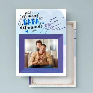 Lienzo vertical personalizado con foto, plantilla Padres PA34B