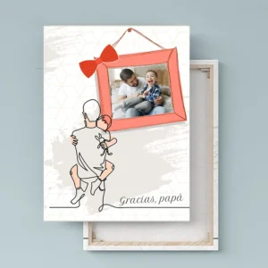 Lienzo vertical personalizado con foto, plantilla Padres PA34D
