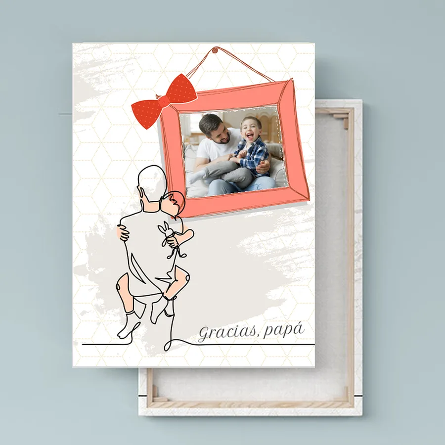 Foto frame Padres PA34D Lienzo vertical personalizado con foto, plantilla Padres PA34D