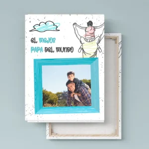 Lienzo vertical personalizado con foto, plantilla Padres PA34E