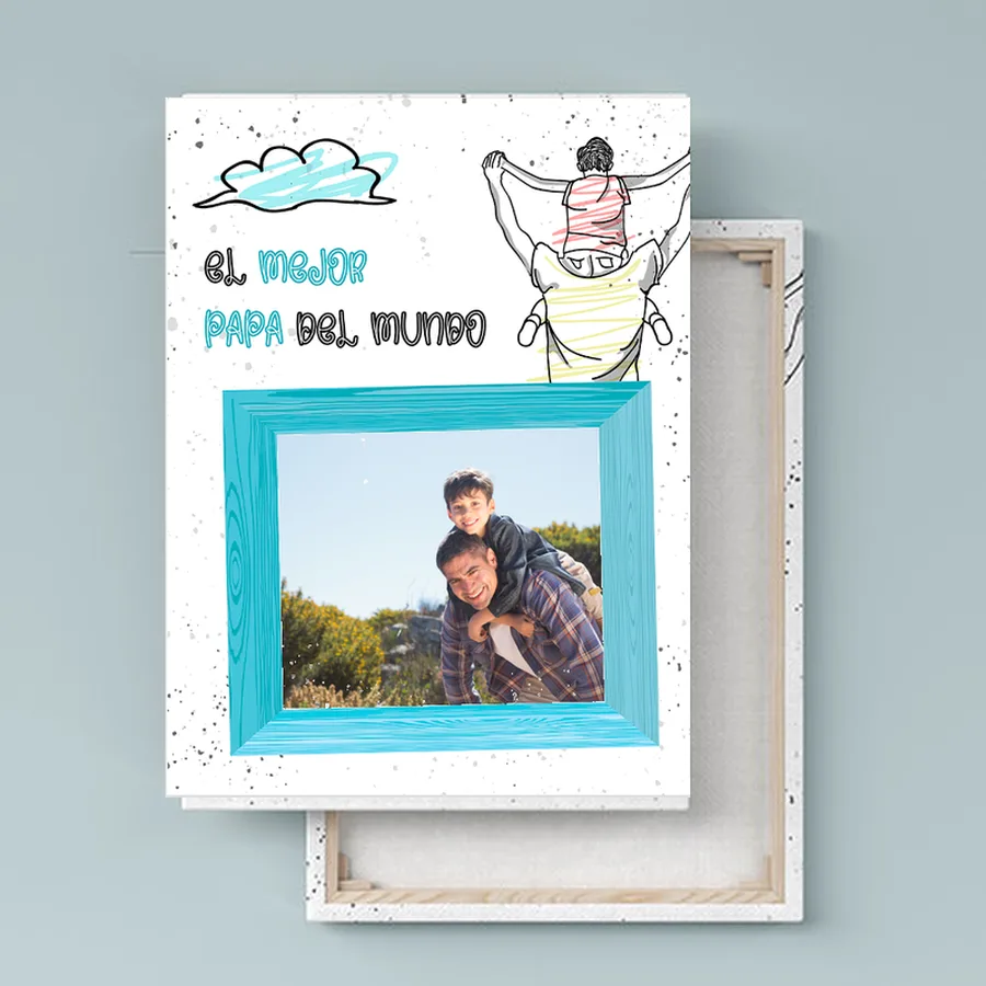 Foto frame Padres PA34E Lienzo vertical personalizado con foto, plantilla Padres PA34E