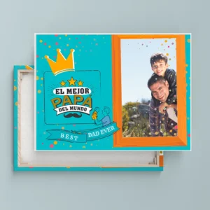 Lienzo horizontal personalizado con foto, plantilla Padres PA43A