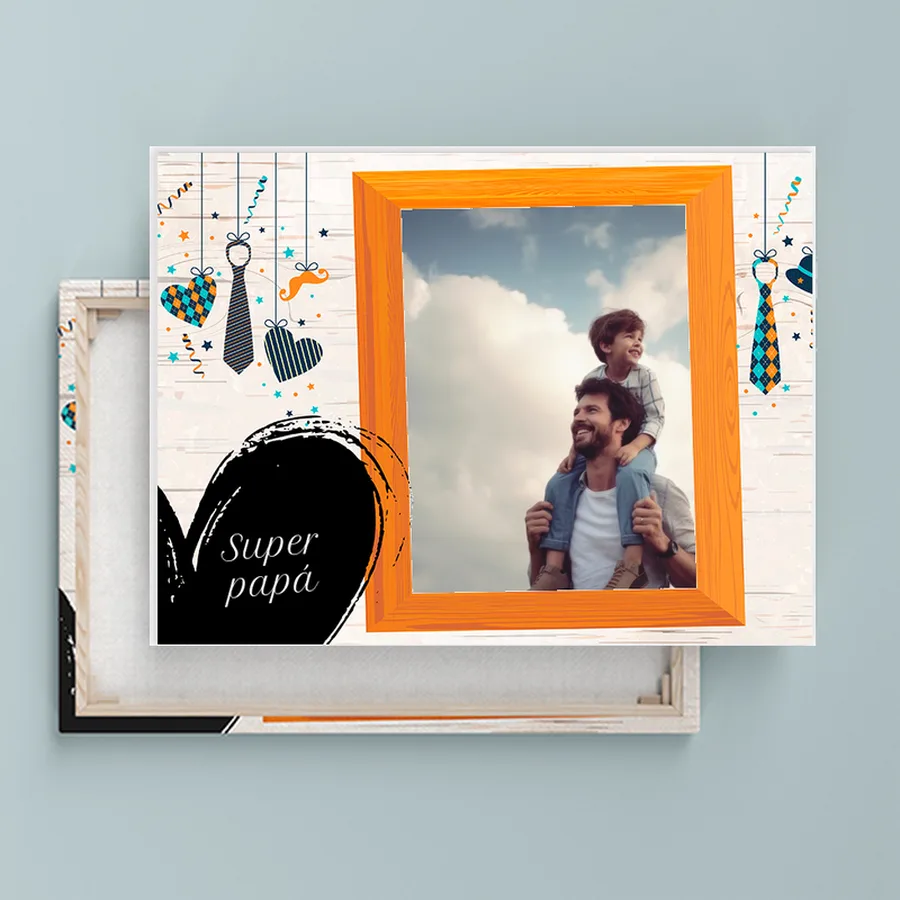 Foto frame Padres PA43D Lienzo horizontal personalizado con foto, plantilla Padres PA43D