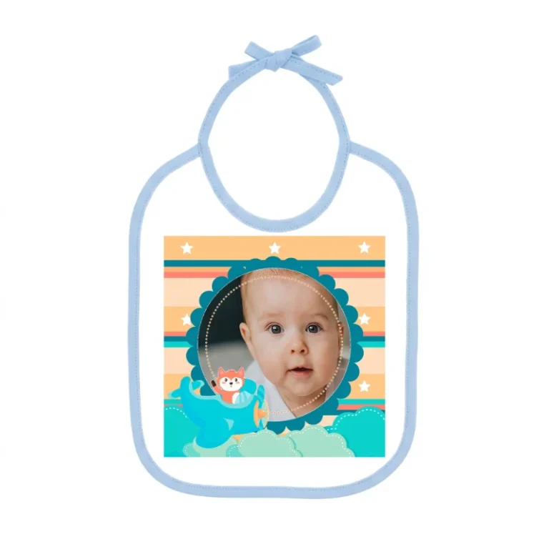 Babero Infantil IN11A, cinta azul (imagen de ejemplo)