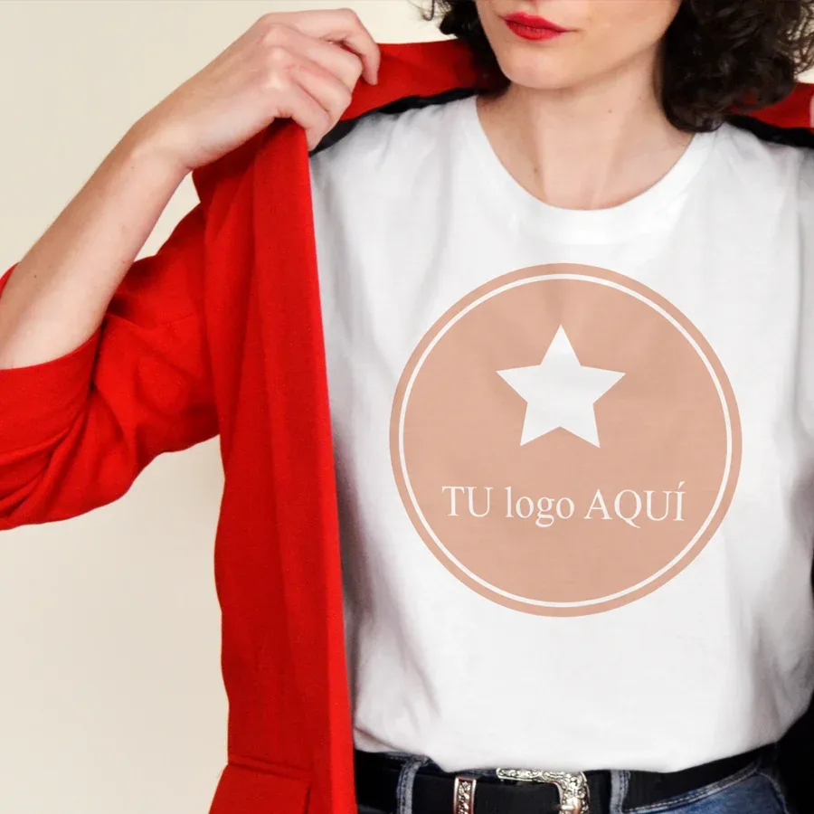 Camiseta clásica unisex de 100% algodón con tu logo