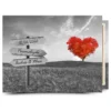Cuadro con texto personalizado · árbol naranja en blanco y negro Cuadro en lienzo con texto personalizado: árbol naranja en blanco y negro con cartel para tu frase