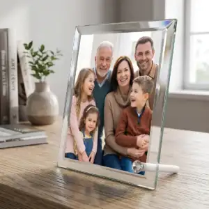 Para los abuelos: foto en cristal (imagen creada con IA)