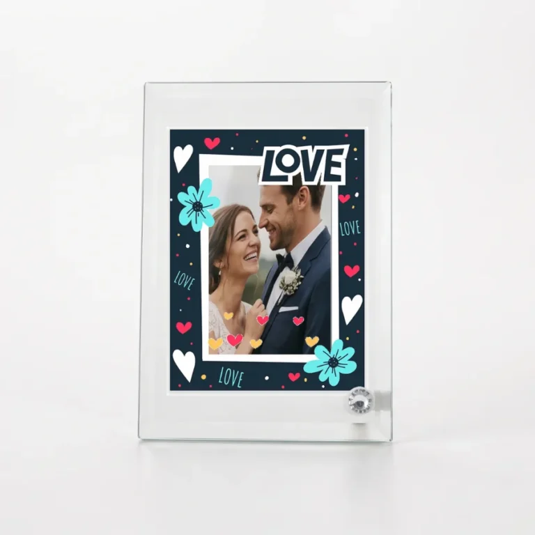Foto en cristal con diseño · Love (LV34A)
