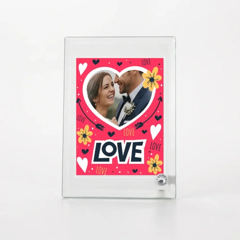 Foto en cristal con diseño · Love (LV34B)