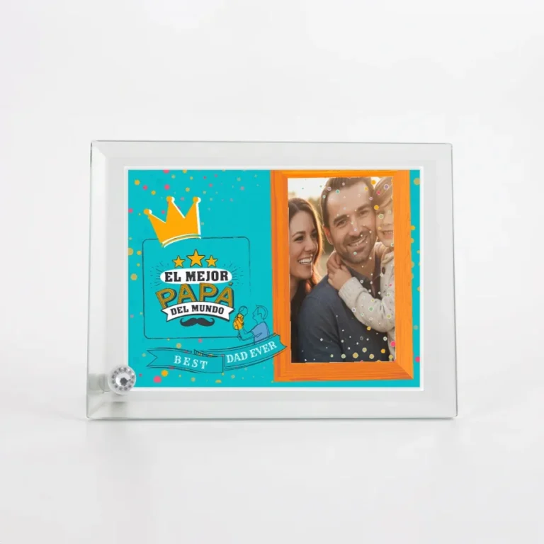 Foto en cristal con diseño · Padres (PA43A)