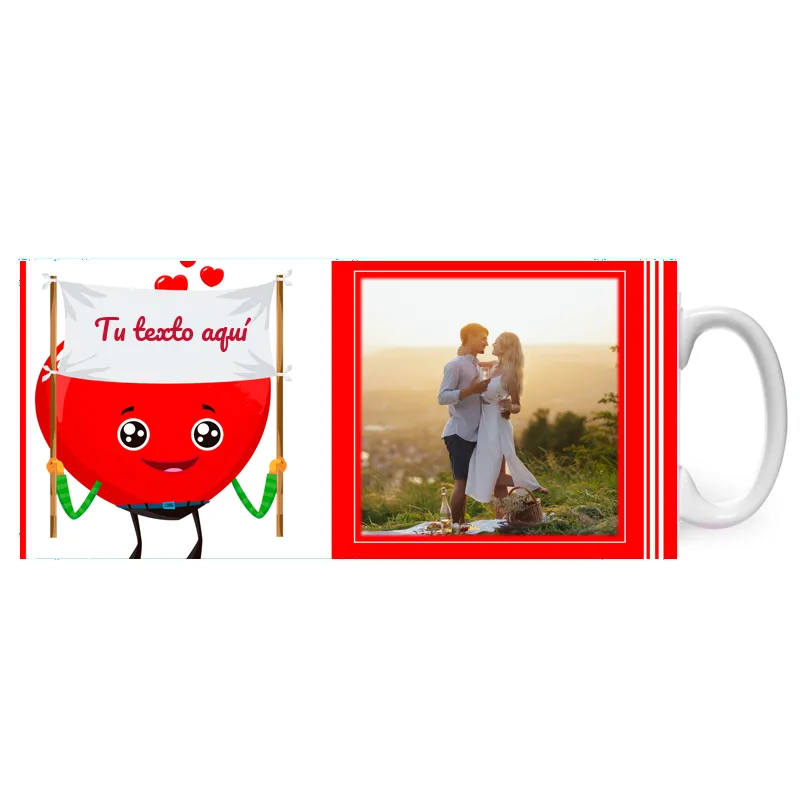 Taza con diseño · Amor (TA02): el diseño completo, desplegado