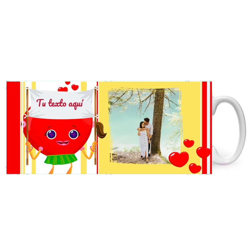 Taza con diseño · Amor (TA03): el diseño completo, desplegado