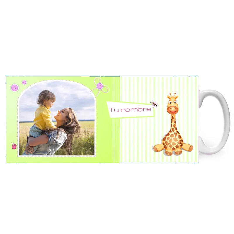 Taza con diseño · Bebé (TB01): el diseño completo, desplegado
