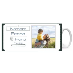 Taza con diseño · Bebé (TB05): el diseño completo, desplegado