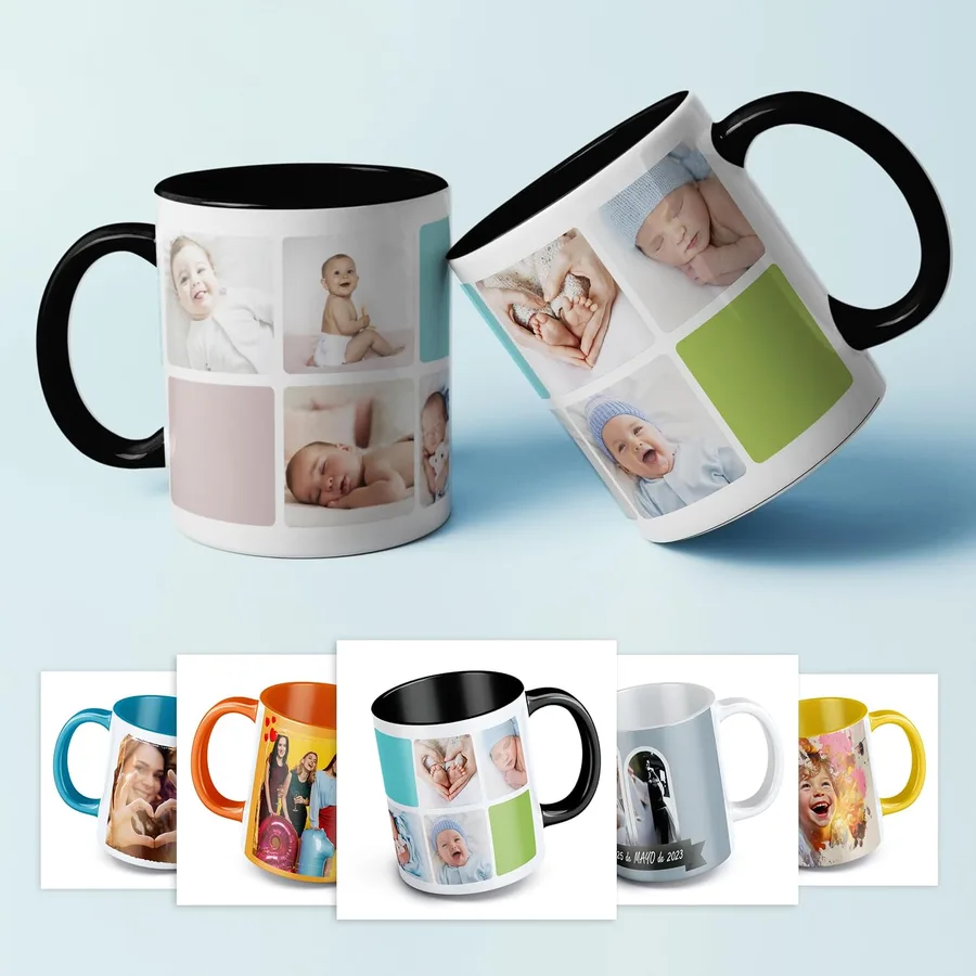 Tazas con diseño collage con tus fotos
